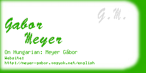 gabor meyer business card